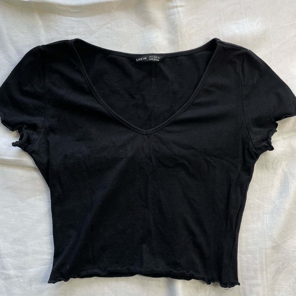 Black SHEIN crop top